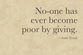 Benevolence Giving (Anne Frank)