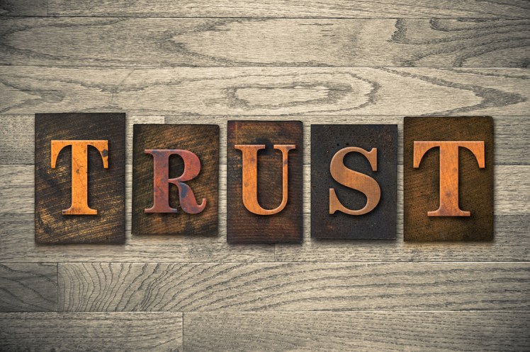 Trust Wooden Letterpress Concept