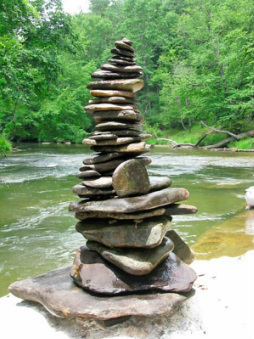 Stacked River Stones